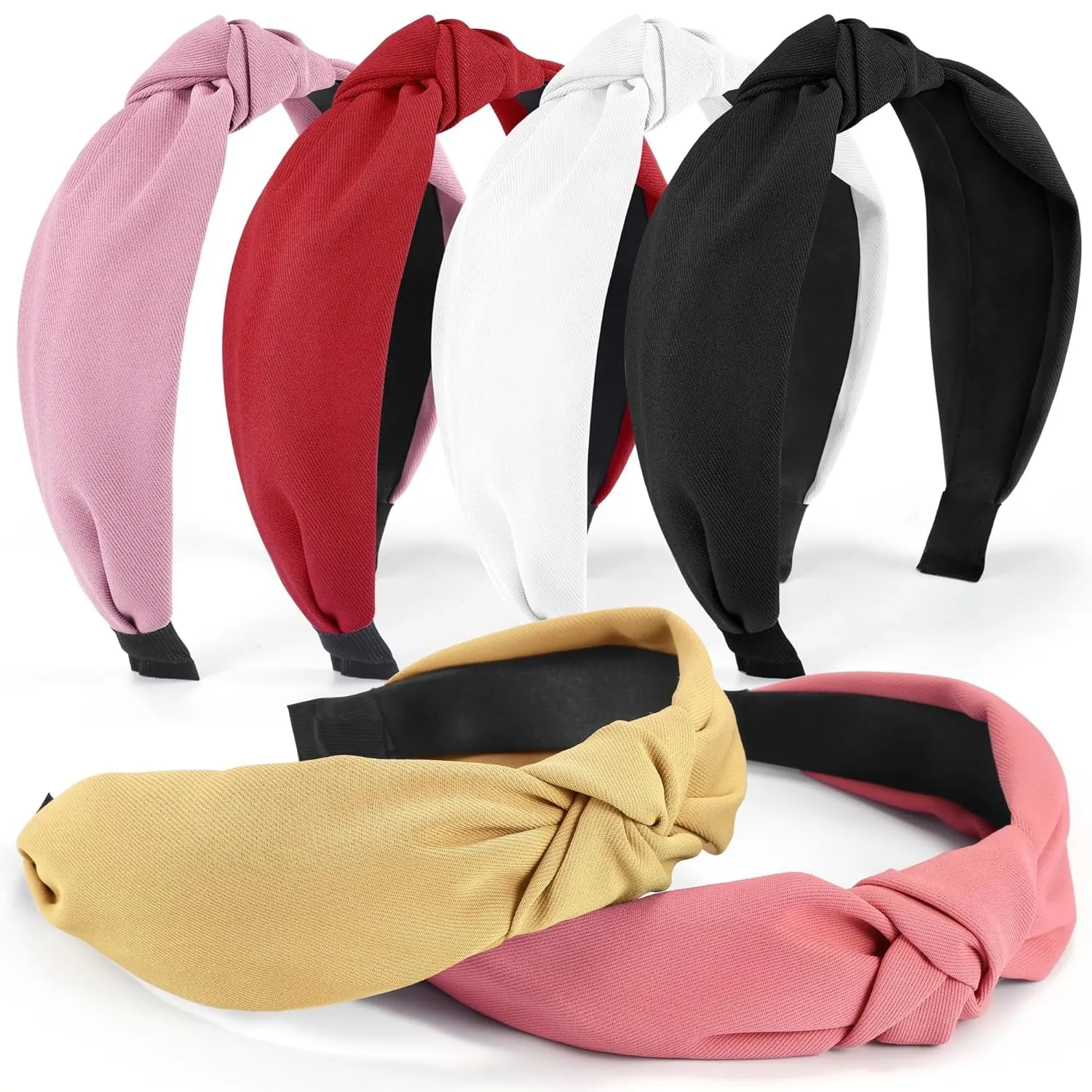Headbands for Women Girls - 6PCS Stylish Top Knotted Headbands - Knotted Headband for Women - Head Bands Wide Hairband Hair Accessories