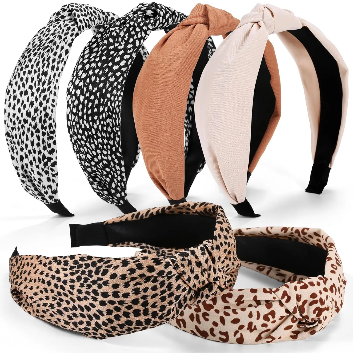 Headbands for Women Girls - 6PCS Stylish Top Knotted Headbands - Knotted Headband for Women - Head Bands Wide Hairband Hair Accessories