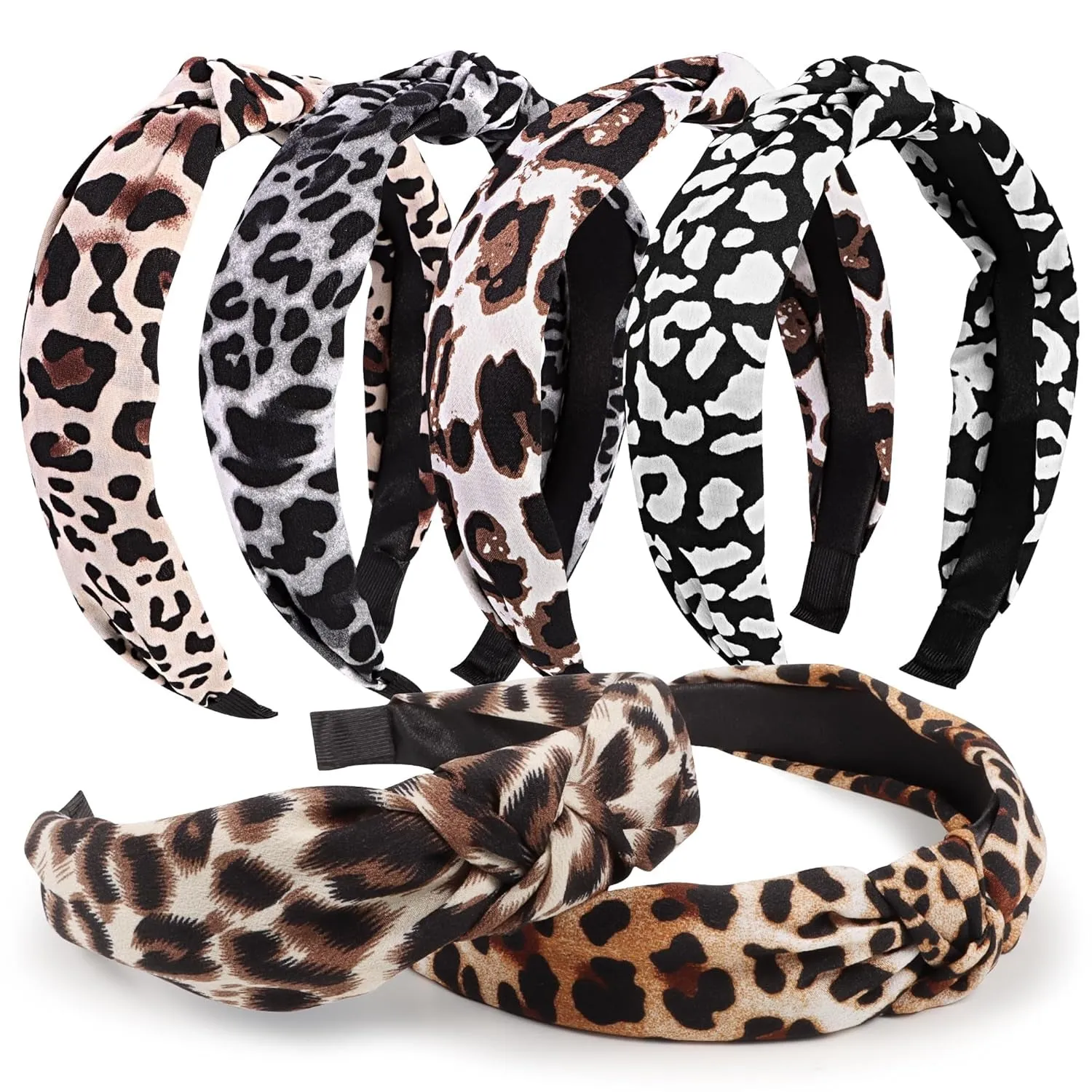 Headbands for Women Girls - 6PCS Stylish Top Knotted Headbands - Knotted Headband for Women - Head Bands Wide Hairband Hair Accessories