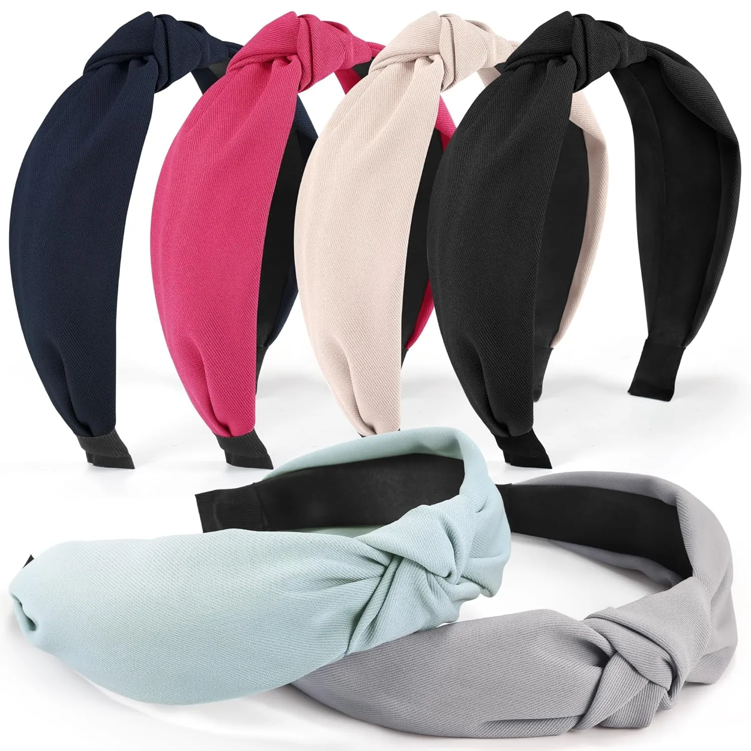 Headbands for Women Girls - 6PCS Stylish Top Knotted Headbands - Knotted Headband for Women - Head Bands Wide Hairband Hair Accessories