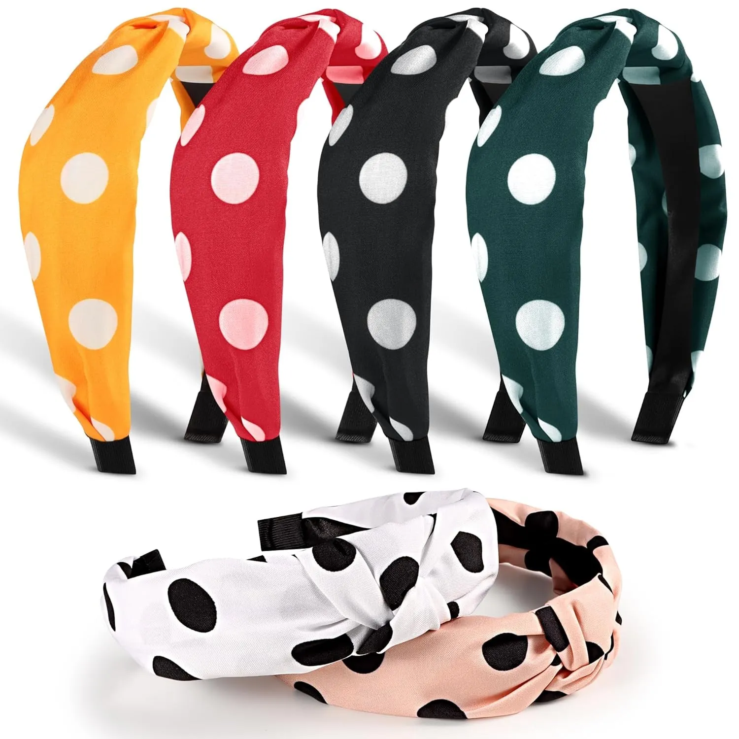 Headbands for Women Girls - 6PCS Stylish Top Knotted Headbands - Knotted Headband for Women - Head Bands Wide Hairband Hair Accessories