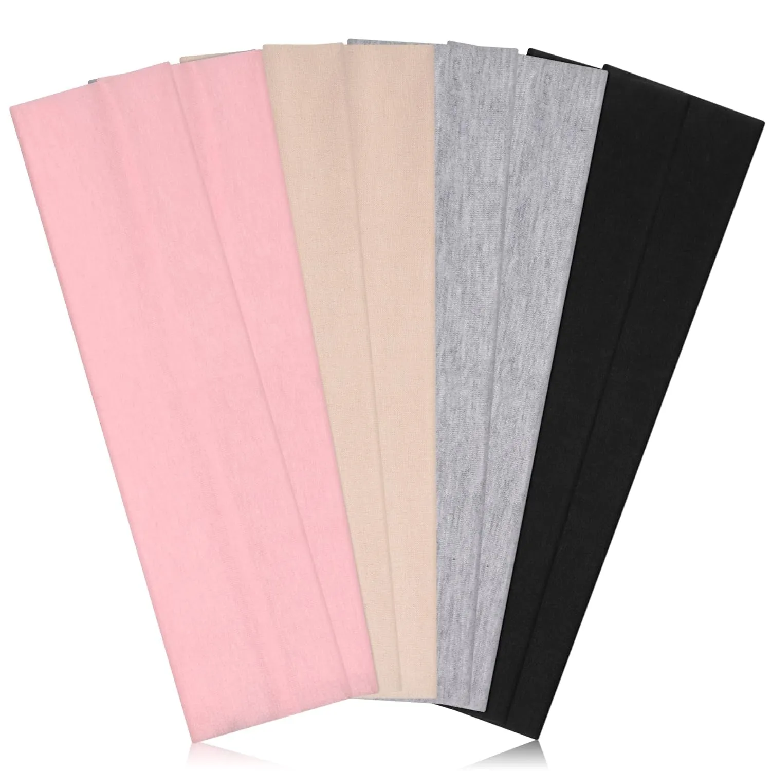 Headbands for Women Non Slip - Stylish Sports Hair Bands for Women'S Hair - Soft Cotton Cloth Stretchy Headbands for Women for Yoga, Outdoor Exercise Running