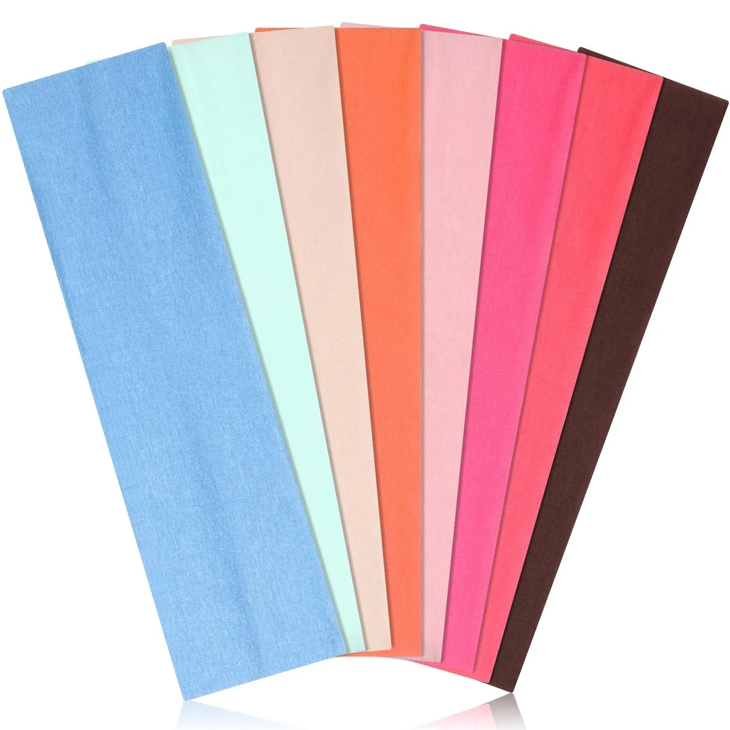 Headbands for Women Non Slip - Stylish Sports Hair Bands for Women'S Hair - Soft Cotton Cloth Stretchy Headbands for Women for Yoga, Outdoor Exercise Running