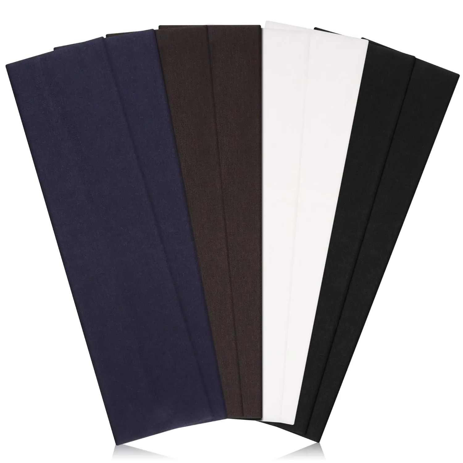 Headbands for Women Non Slip - Stylish Sports Hair Bands for Women'S Hair - Soft Cotton Cloth Stretchy Headbands for Women for Yoga, Outdoor Exercise Running