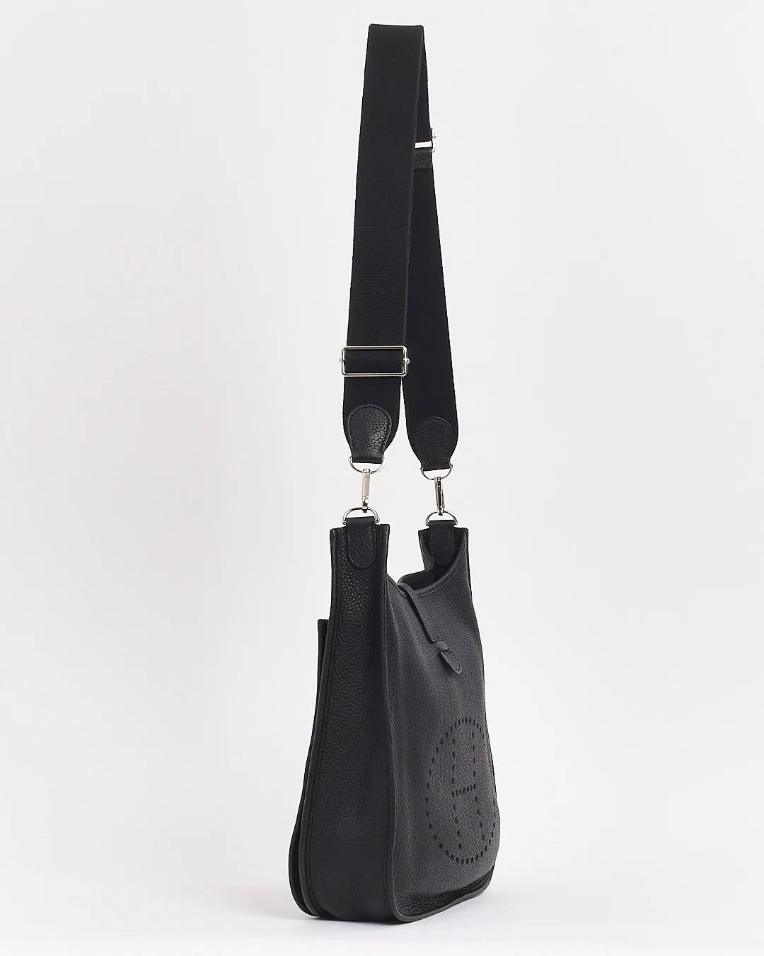 Hermès Black Clémence Leather Evelyne III GM Bag
