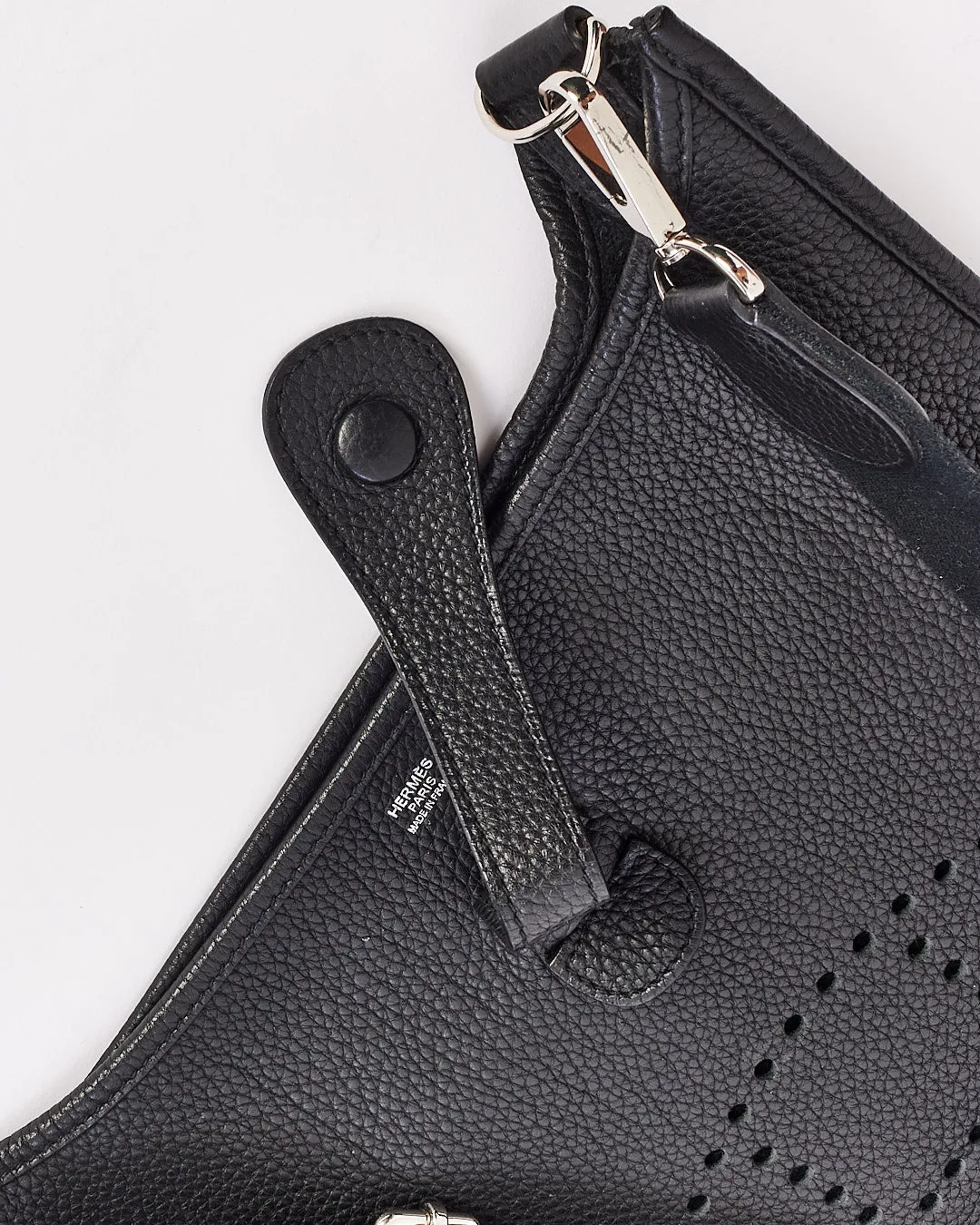 Hermès Black Clémence Leather Evelyne III GM Bag