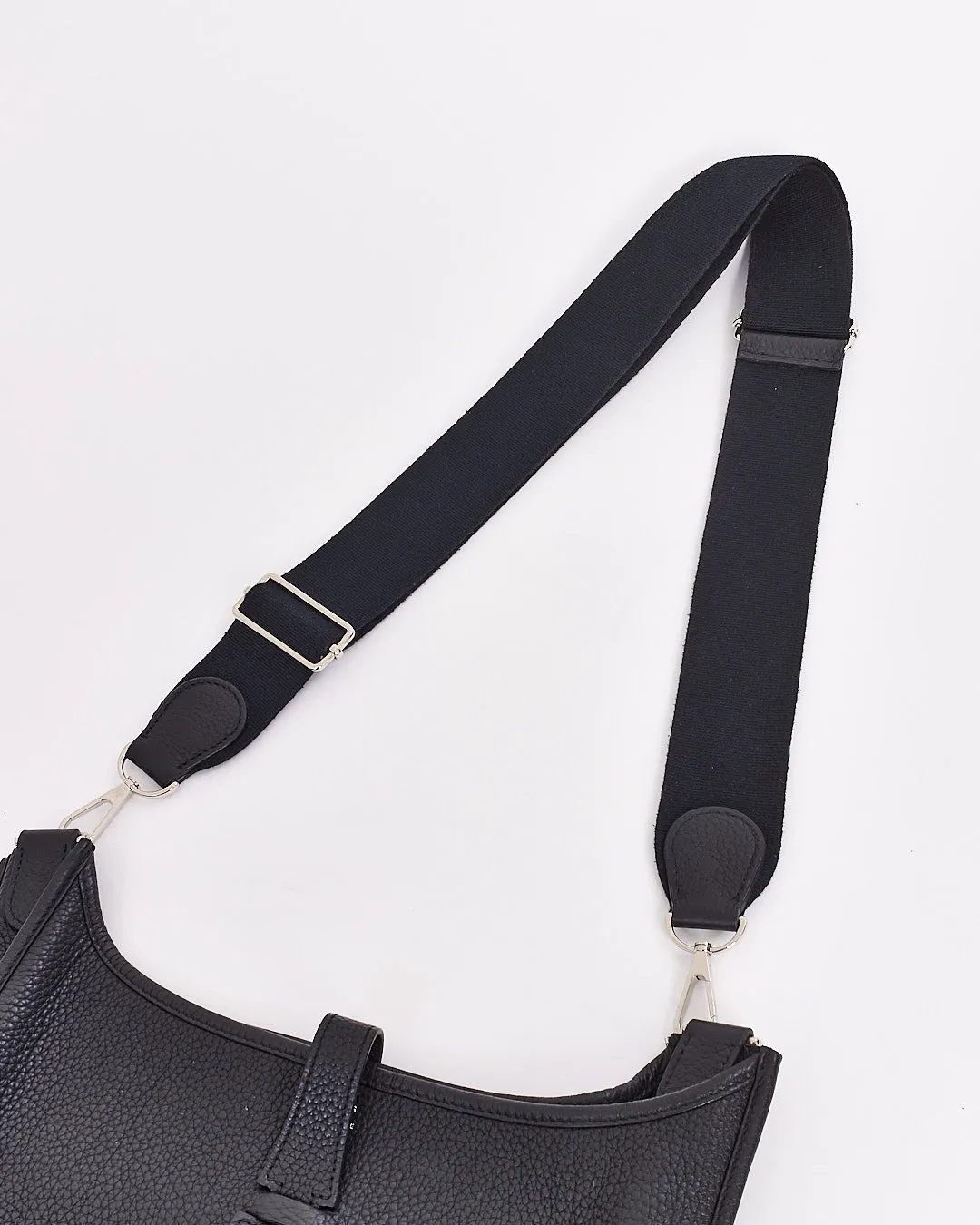 Hermès Black Clémence Leather Evelyne III GM Bag
