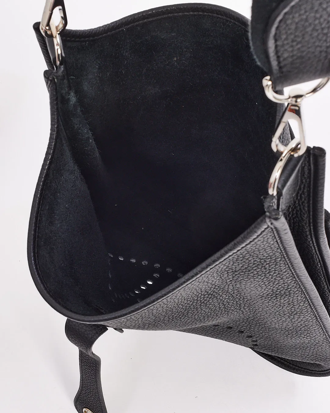 Hermès Black Clémence Leather Evelyne III GM Bag