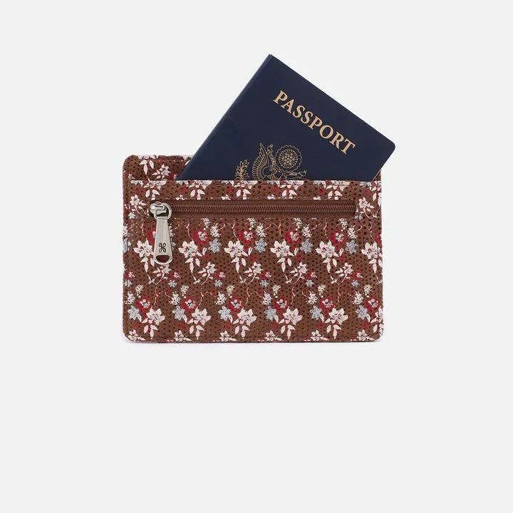 HOBO Euro Slide Card Case Printed Leather Ditzy Floral - FINAL SALE