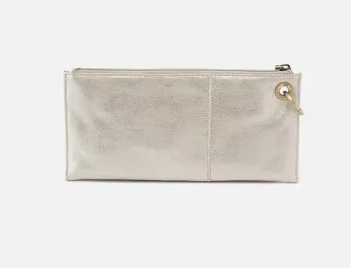 Hobo Vida Wristlet - Pearled Silver Metallic