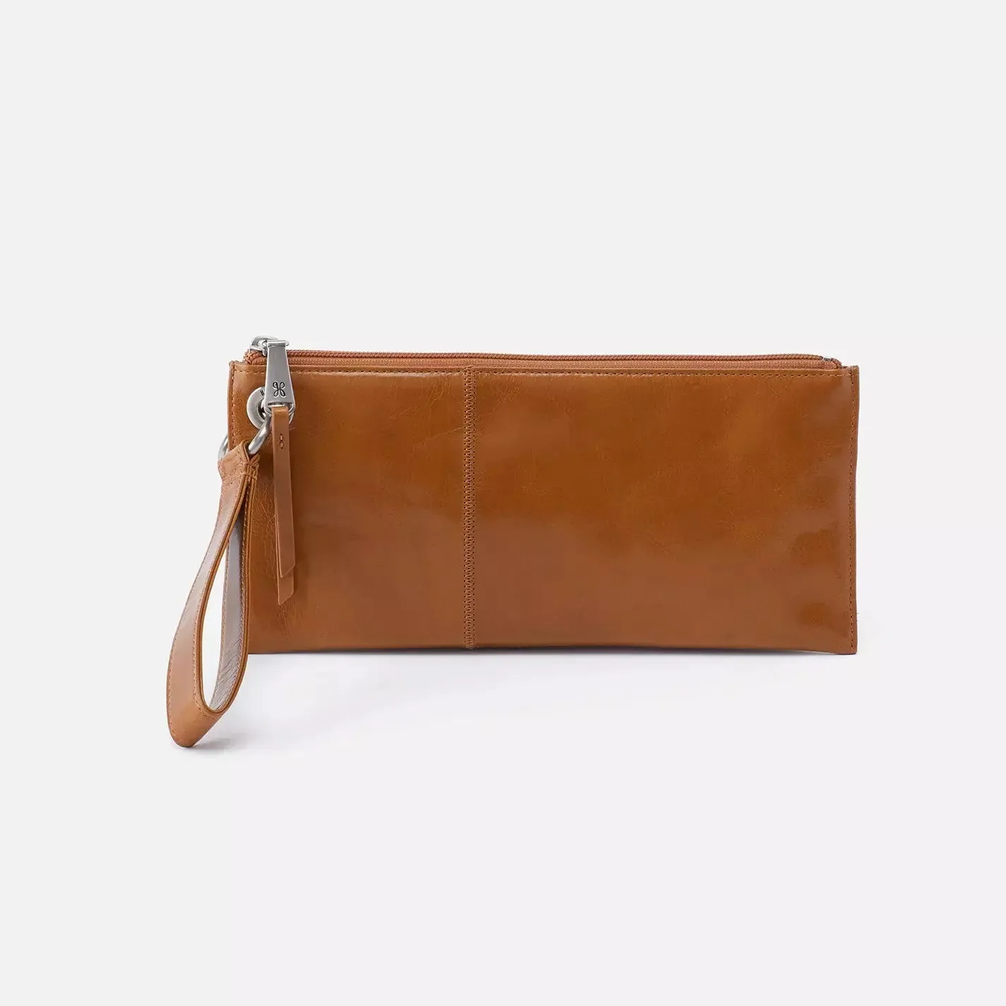 HOBO- Vida Wristlet Polished Leather Truffle