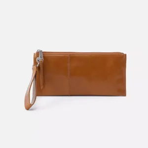 HOBO- Vida Wristlet Polished Leather Truffle