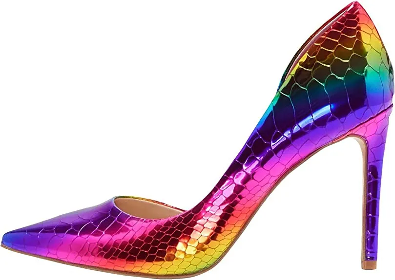 INC Womens Kenjay Metallic Stiletto D'Orsay Heels Multi 6 Medium (B,M)