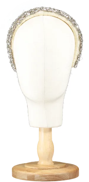 Jennifer Behr Cream crystal embellished Czarina Headband One Size