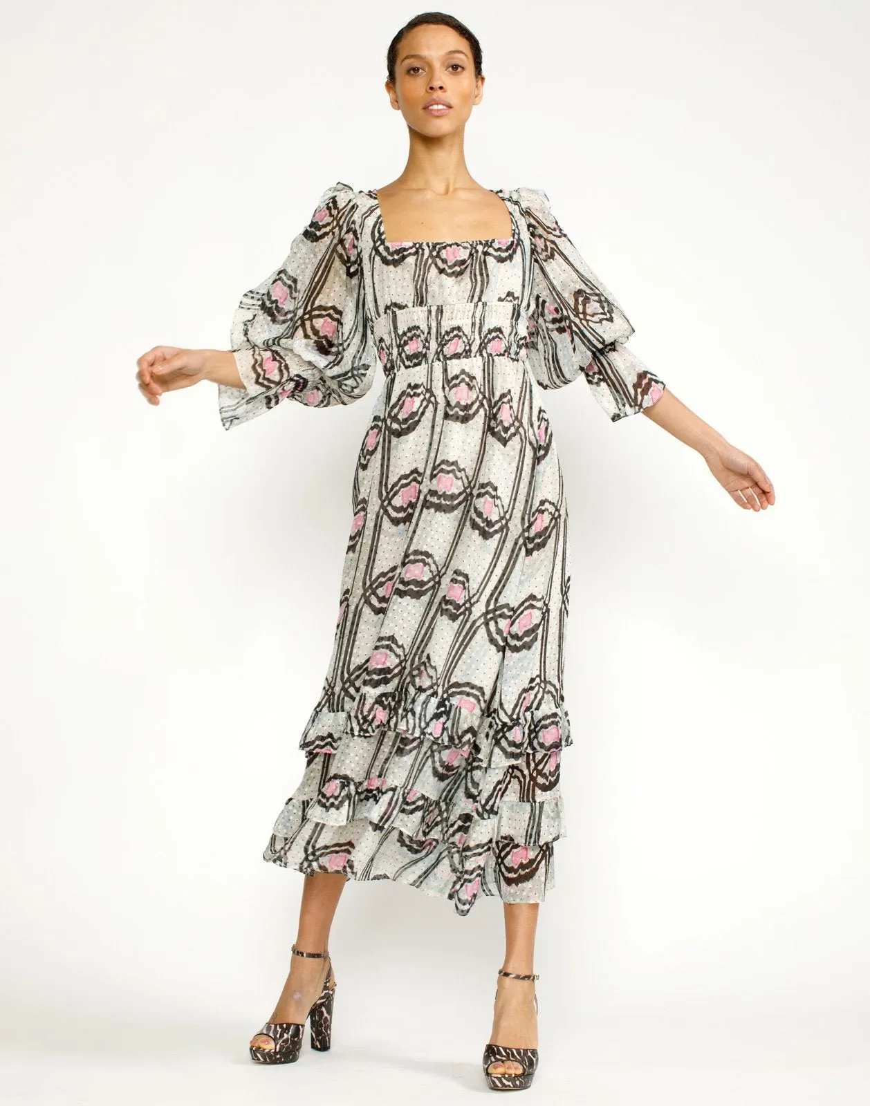 Jessica Smocked Ruffle Dress