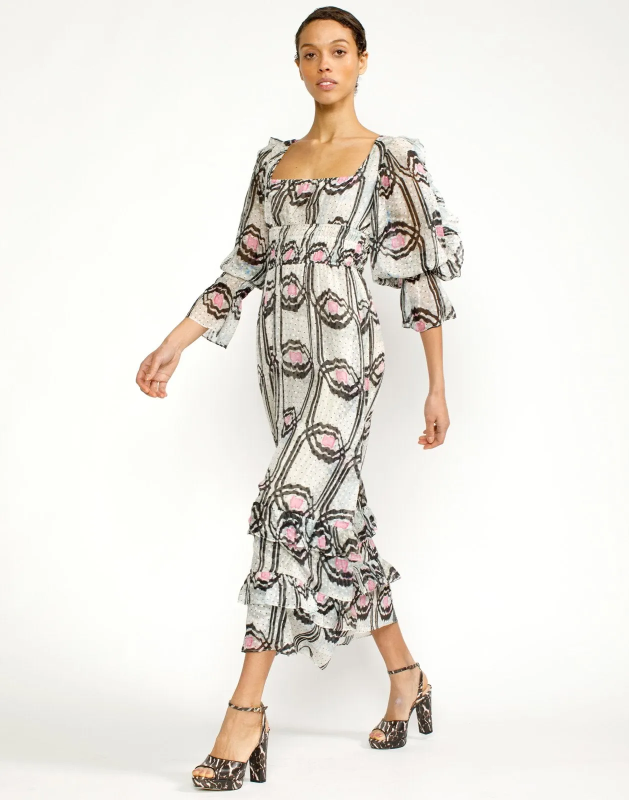 Jessica Smocked Ruffle Dress