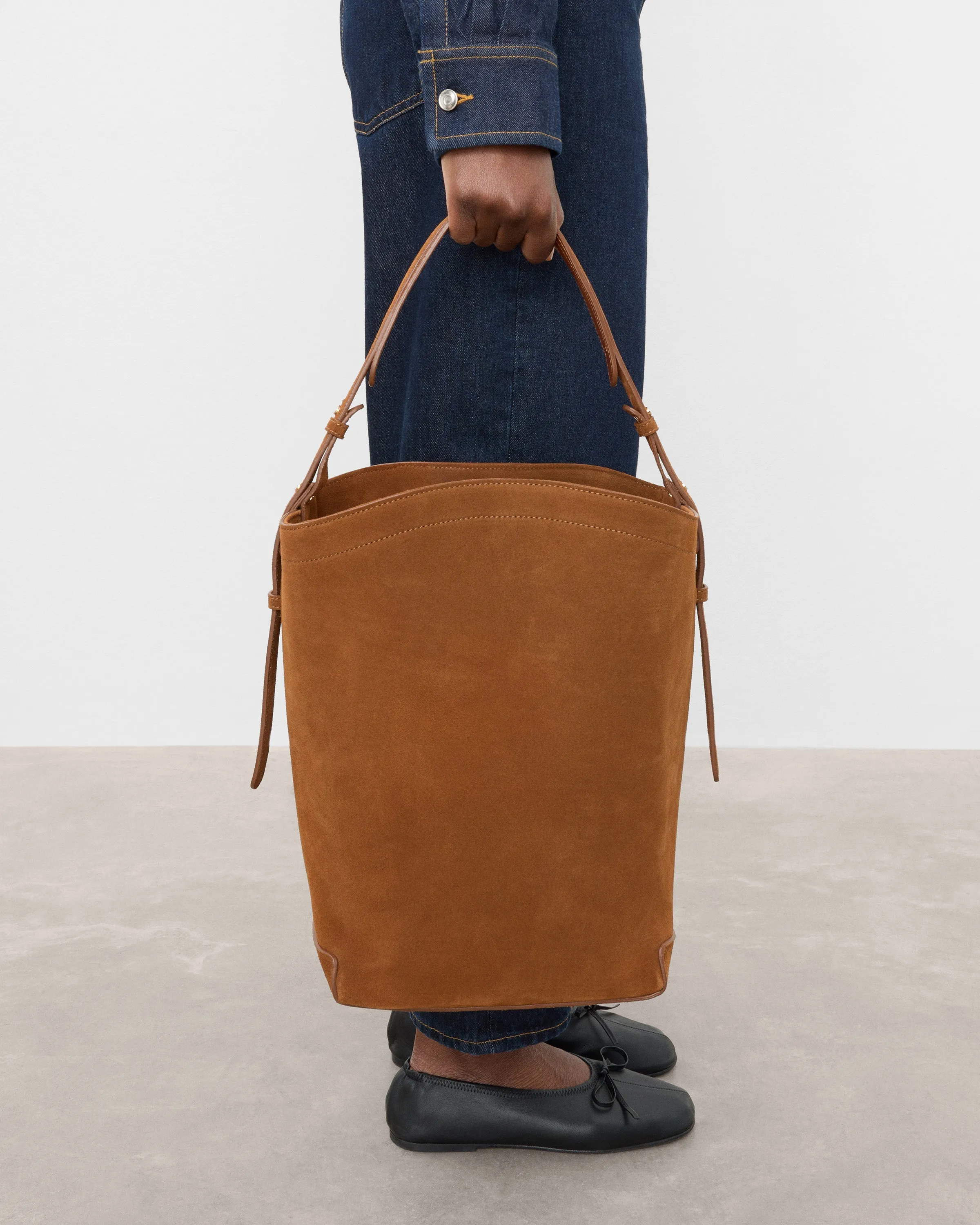 Joyce Handbag Suede Bourbon
