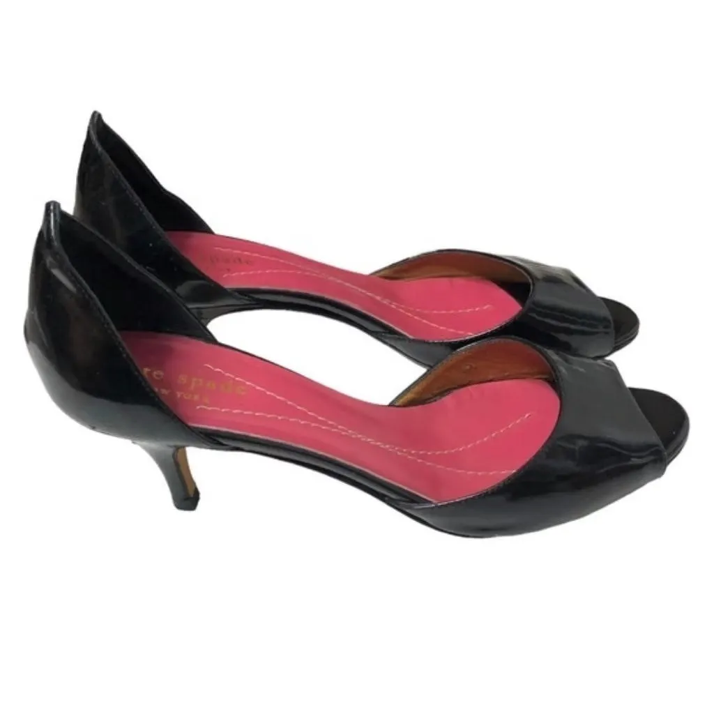 KATE SPADE D'ORSAY PEEP TOE PUMPS