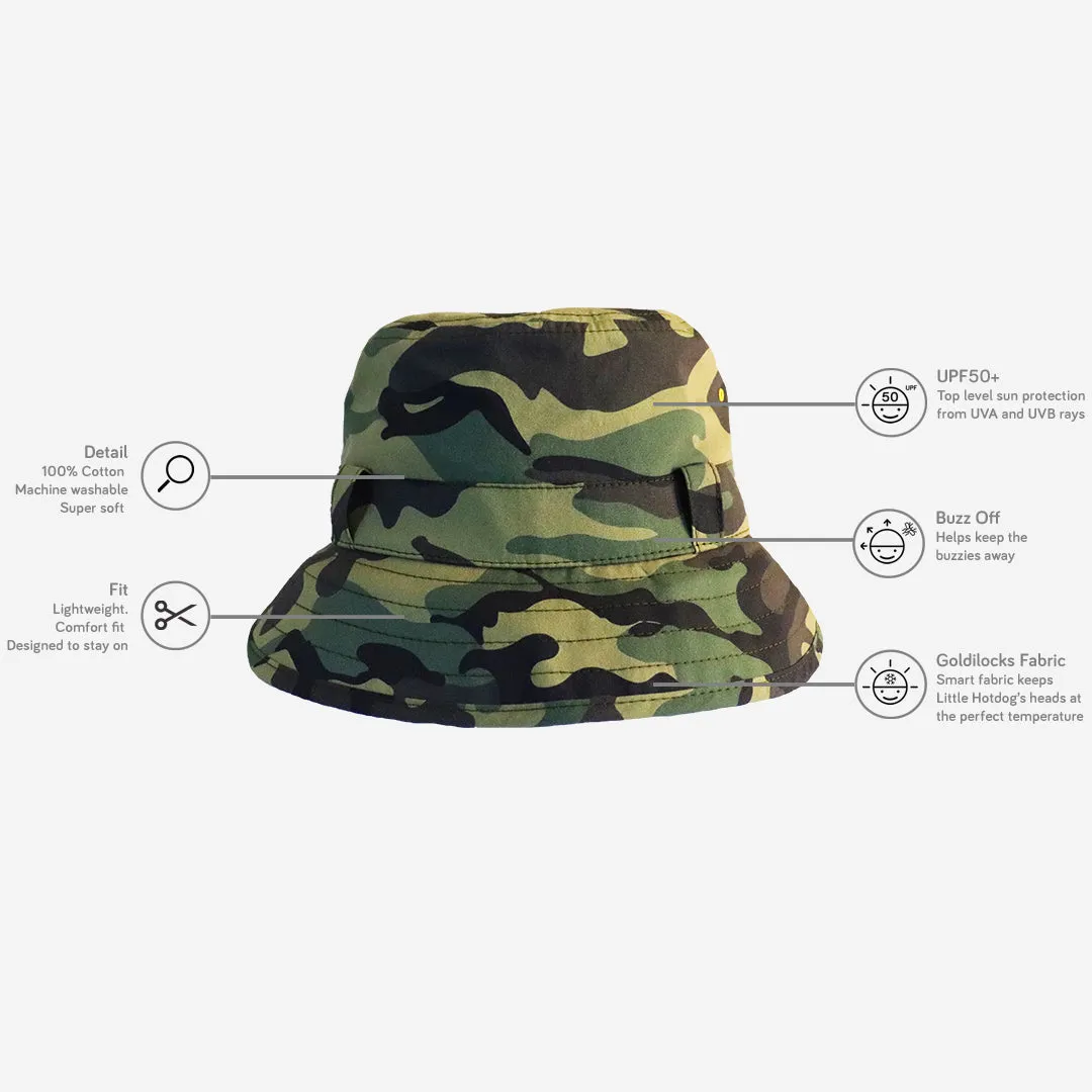 Kids Adventurer Bucket Hat: Camo