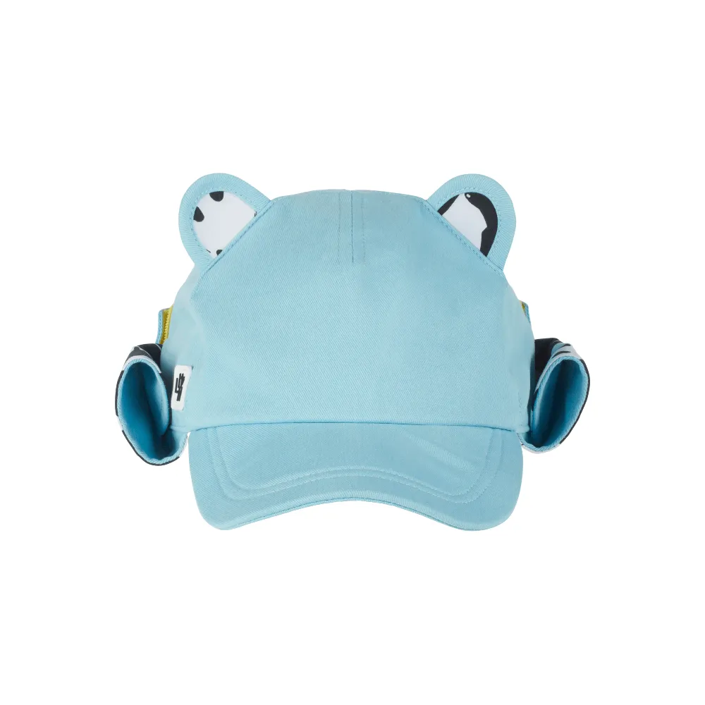 Kids Cub hat with neck flap: Pale Blue