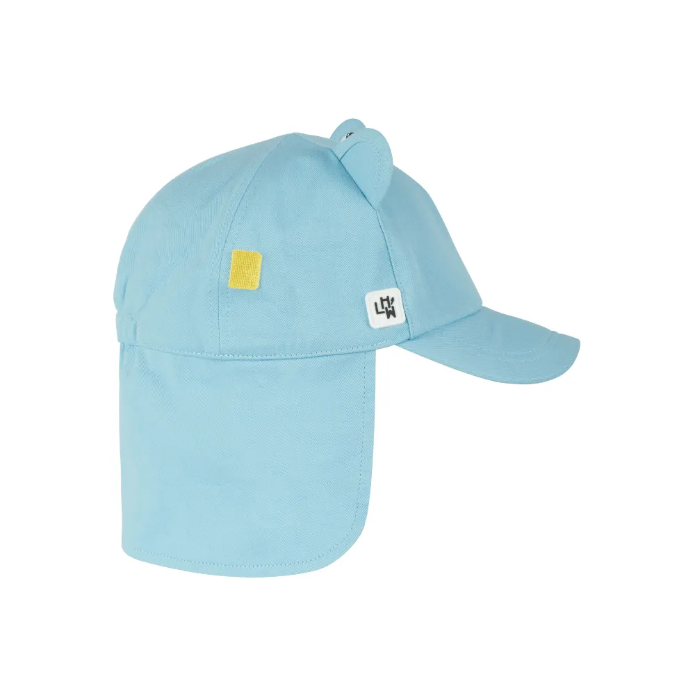 Kids Cub hat with neck flap: Pale Blue