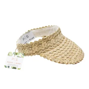 KIDS STRAW SUN VISOR - NATURAL by POPPY   SAGE