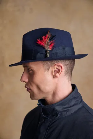 Kildare Felt Trilby Hat - Navy