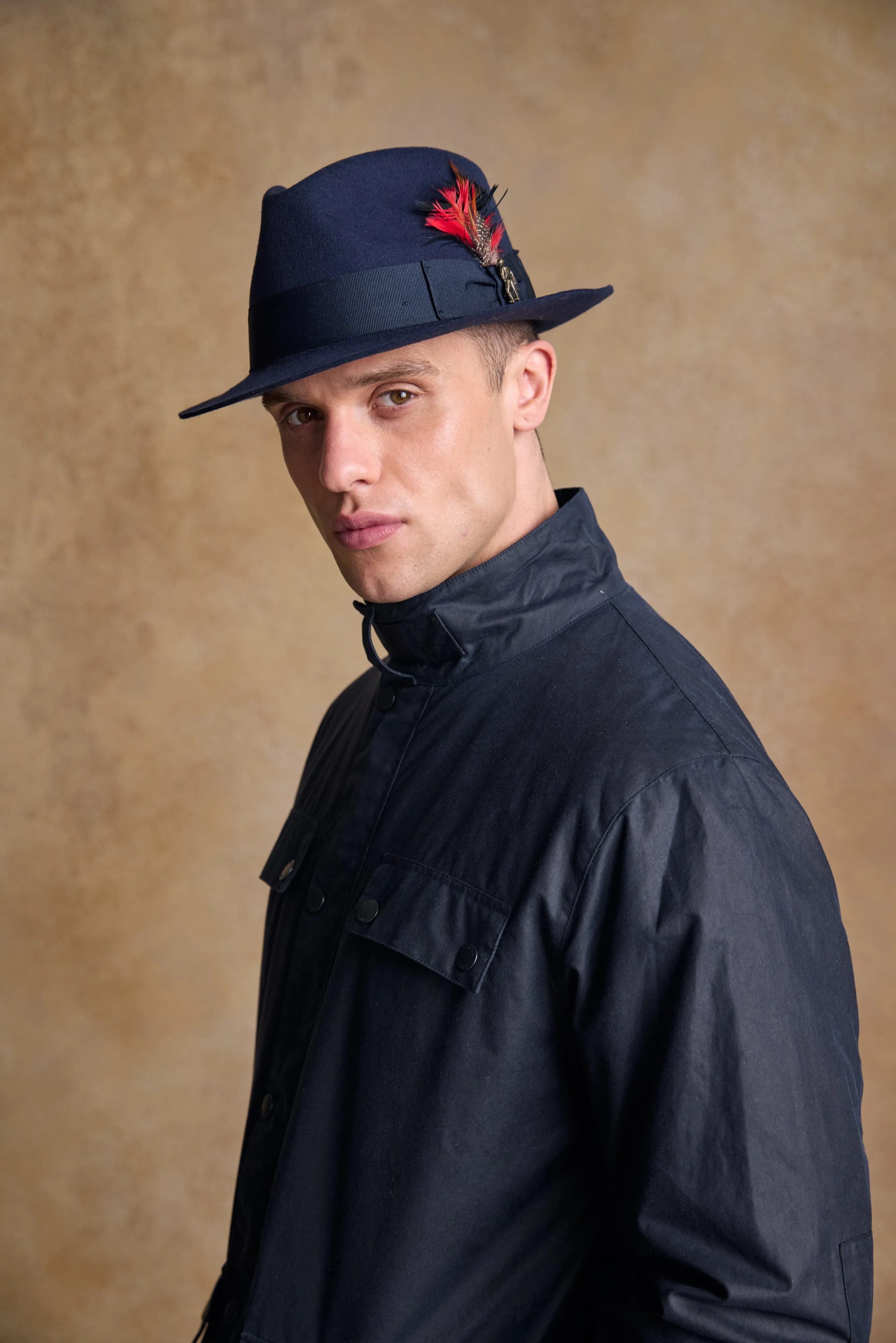 Kildare Felt Trilby Hat - Navy
