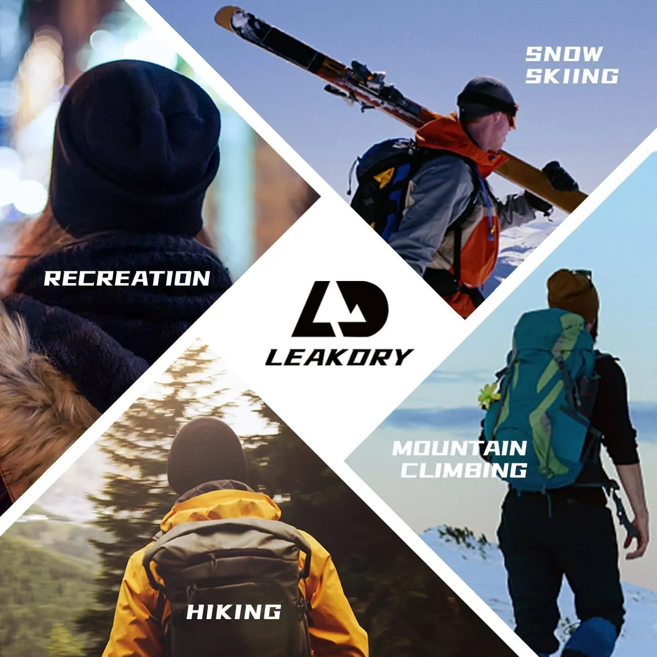 LEAKDRY Waterproof Windproof Breathable Beanie Hats