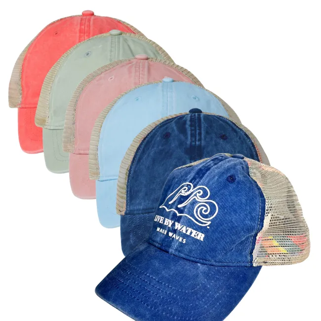 Live by Water Make Waves Ponytail Baseball Cap