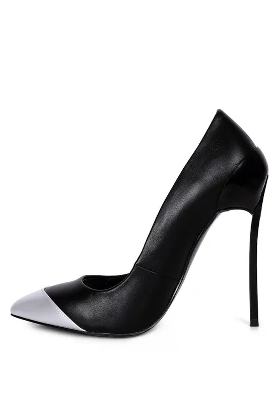 London Rag Cidra Silver Dip Stiletto Heels 5.9"