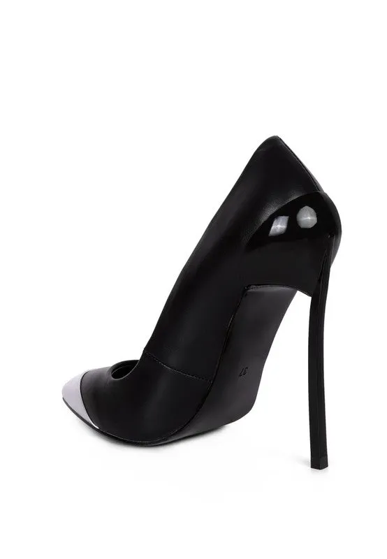 London Rag Cidra Silver Dip Stiletto Heels 5.9"