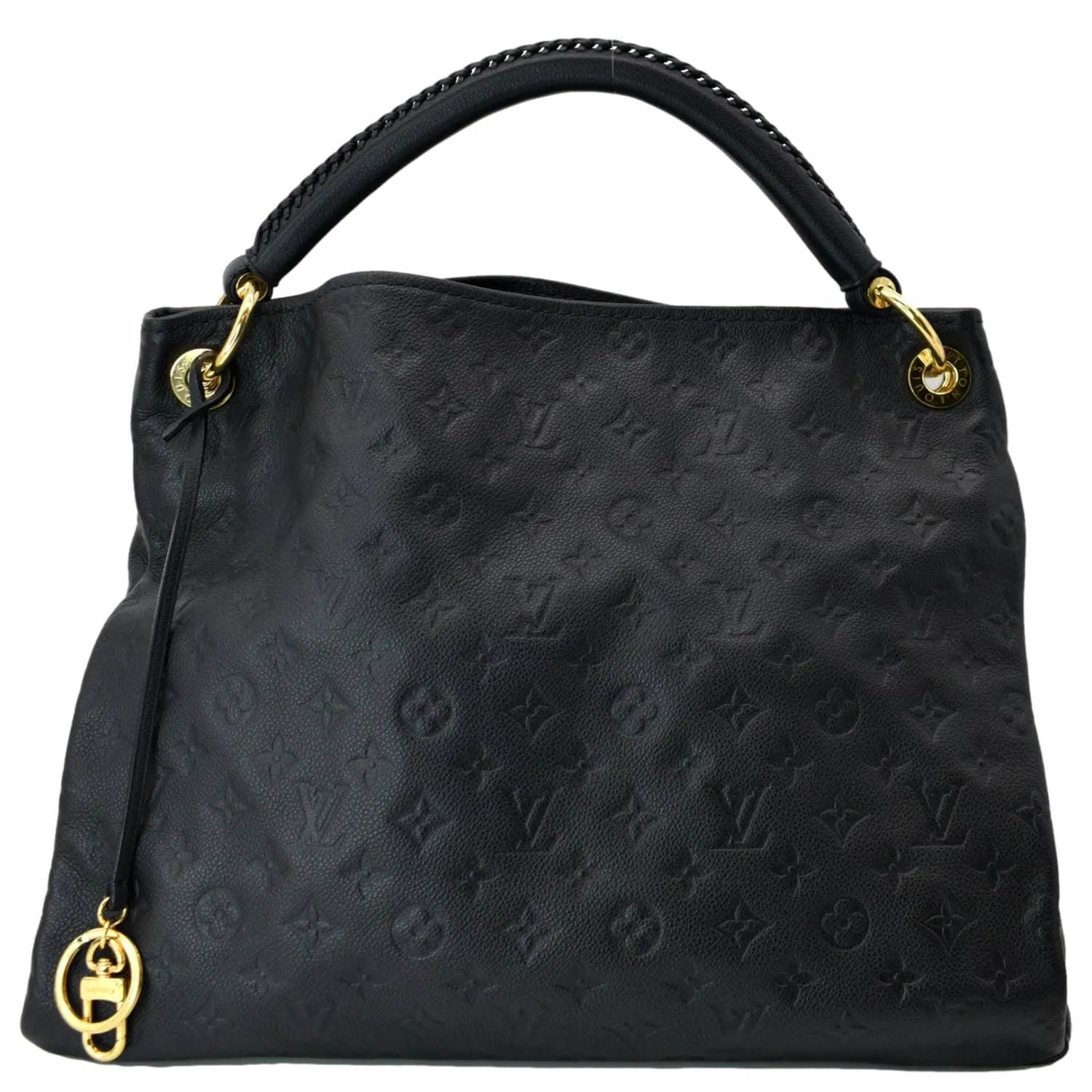 LOUIS VUITTON Artsy MM Empreinte Leather Hobo Bag Black