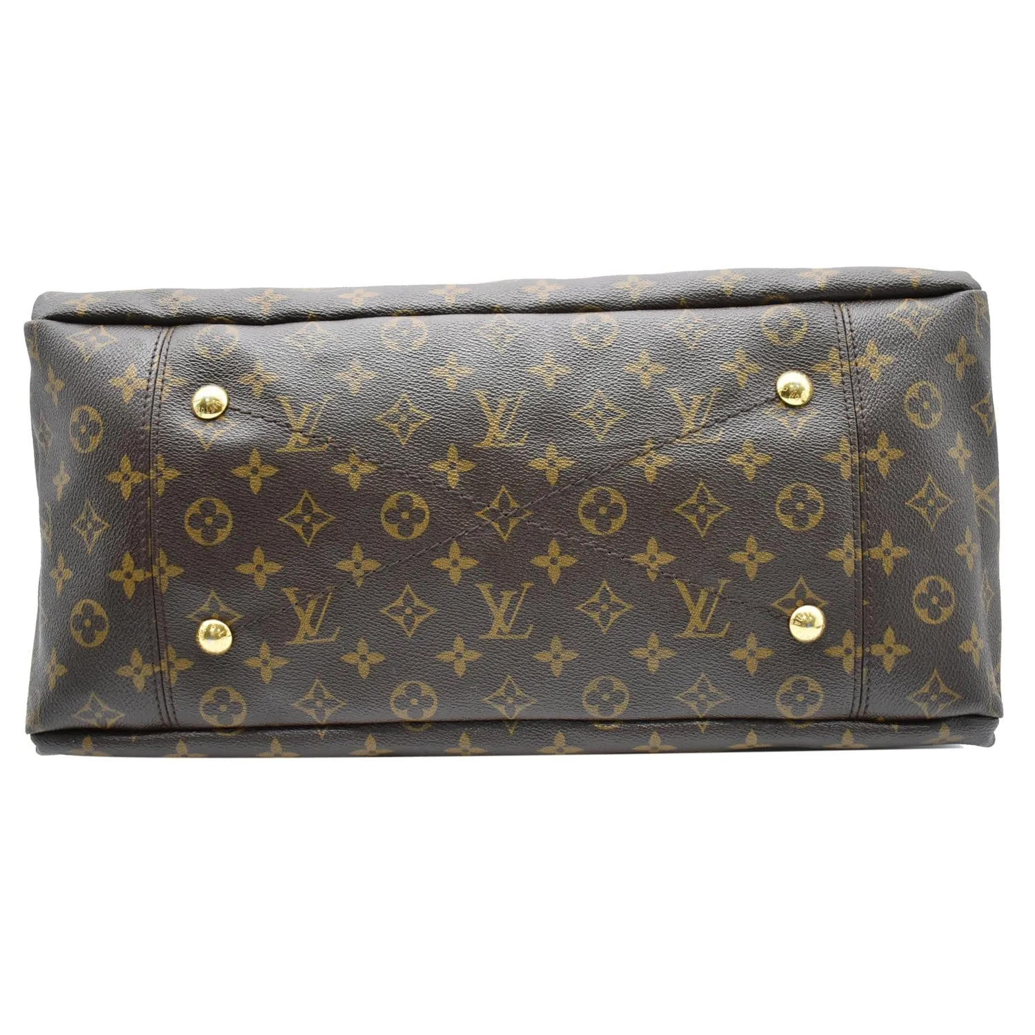 LOUIS VUITTON Artsy MM Monogram Canvas Hobo Bag Brown