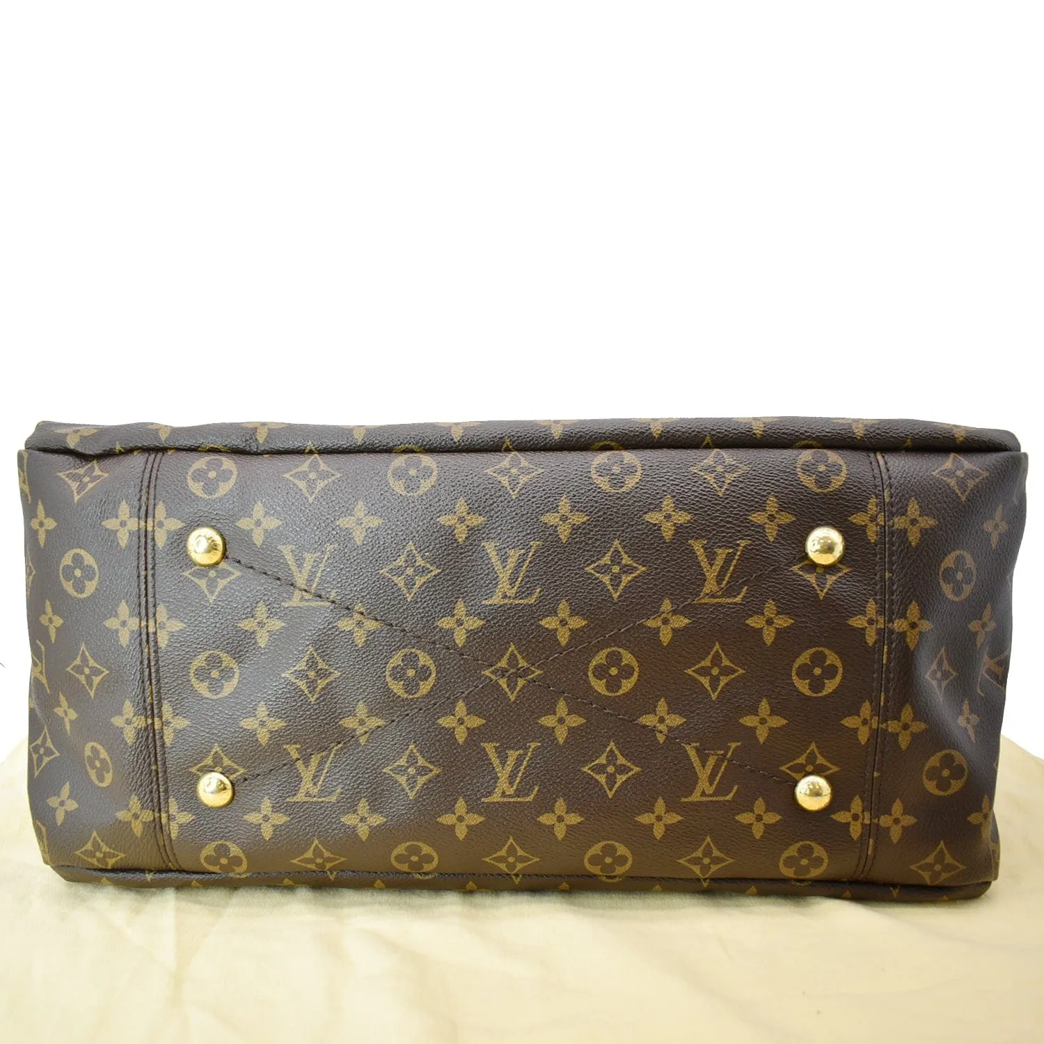 LOUIS VUITTON Artsy MM Monogram Canvas Hobo Bag Brown