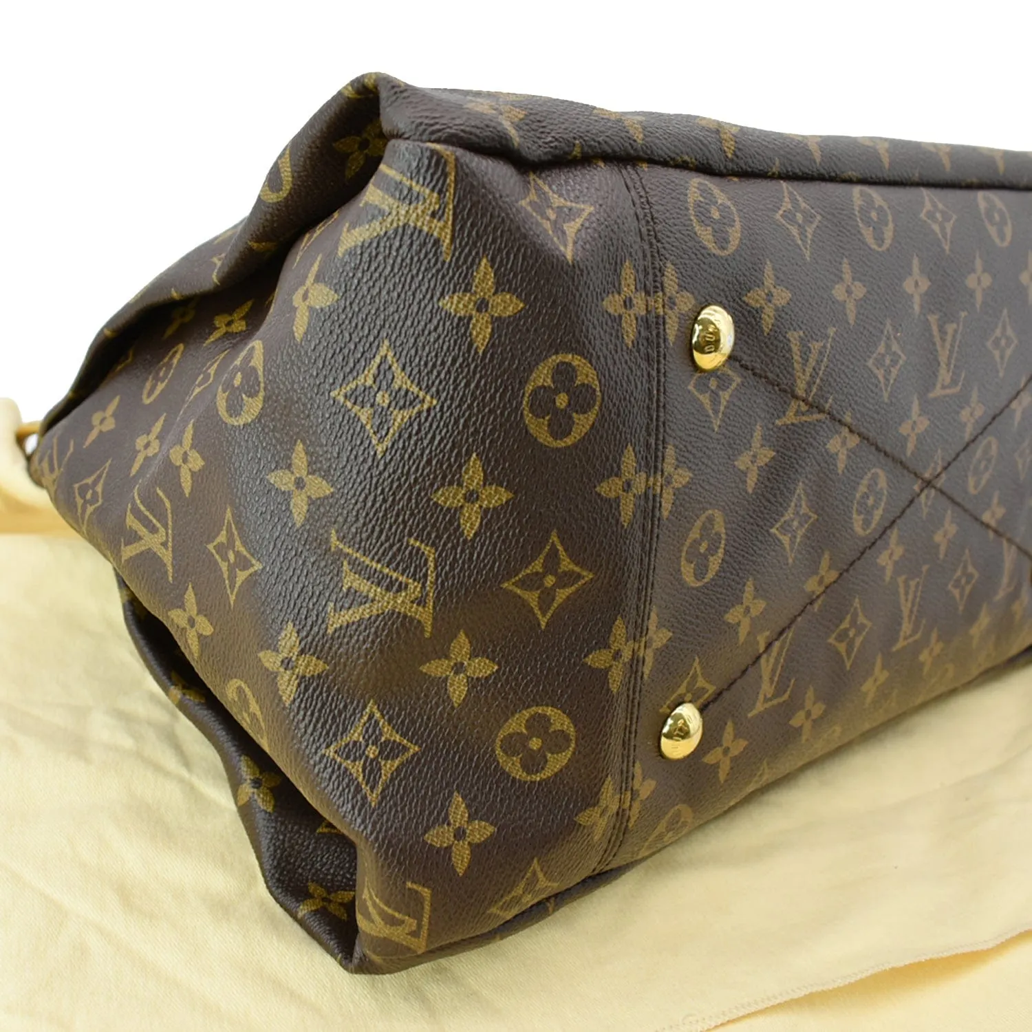 LOUIS VUITTON Artsy MM Monogram Canvas Hobo Bag Brown