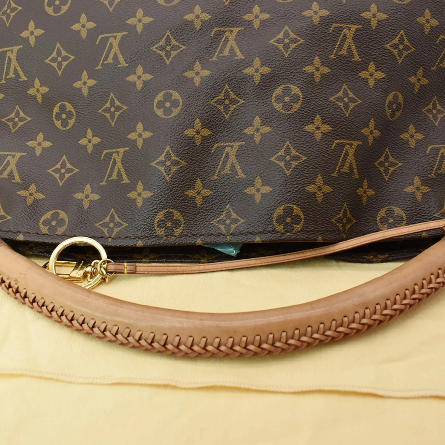 LOUIS VUITTON Artsy MM Monogram Canvas Hobo Bag Brown