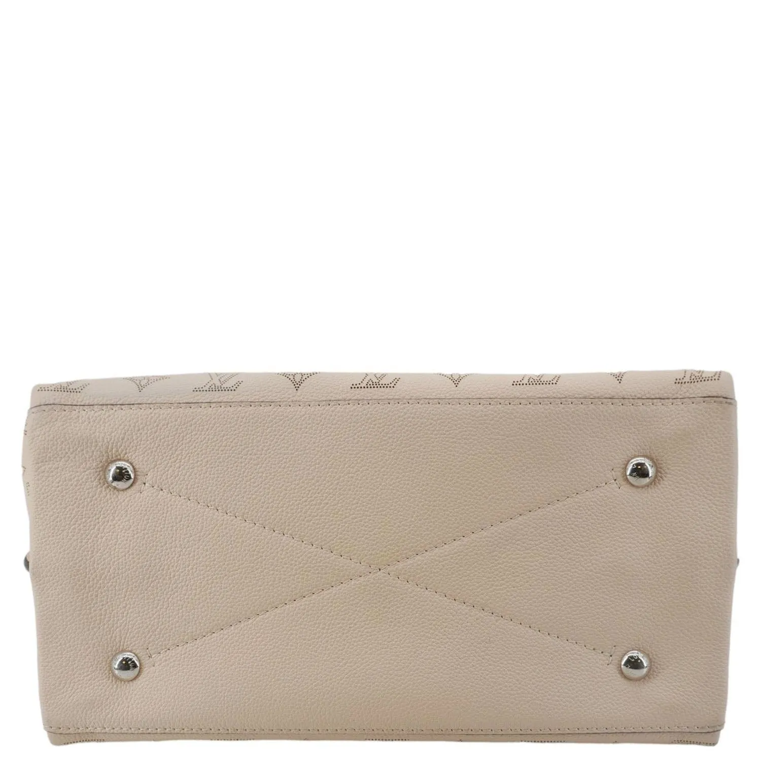 LOUIS VUITTON Carmel Mahina Leather Hobo Bag Cream