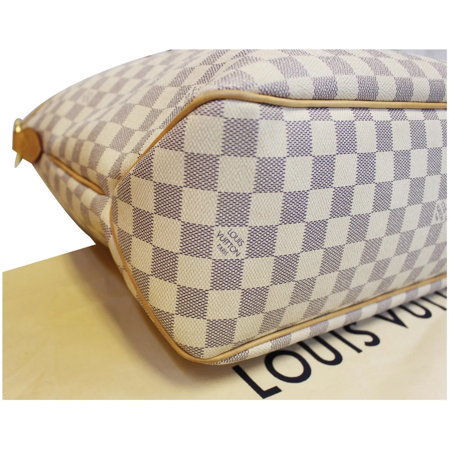 LOUIS VUITTON Delightful MM NM Damier Azur Hobo Shoulder Bag White