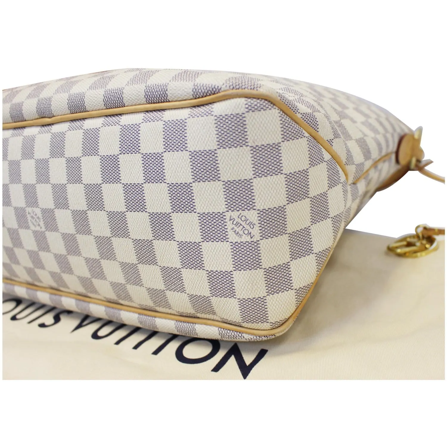 LOUIS VUITTON Delightful MM NM Damier Azur Hobo Shoulder Bag White