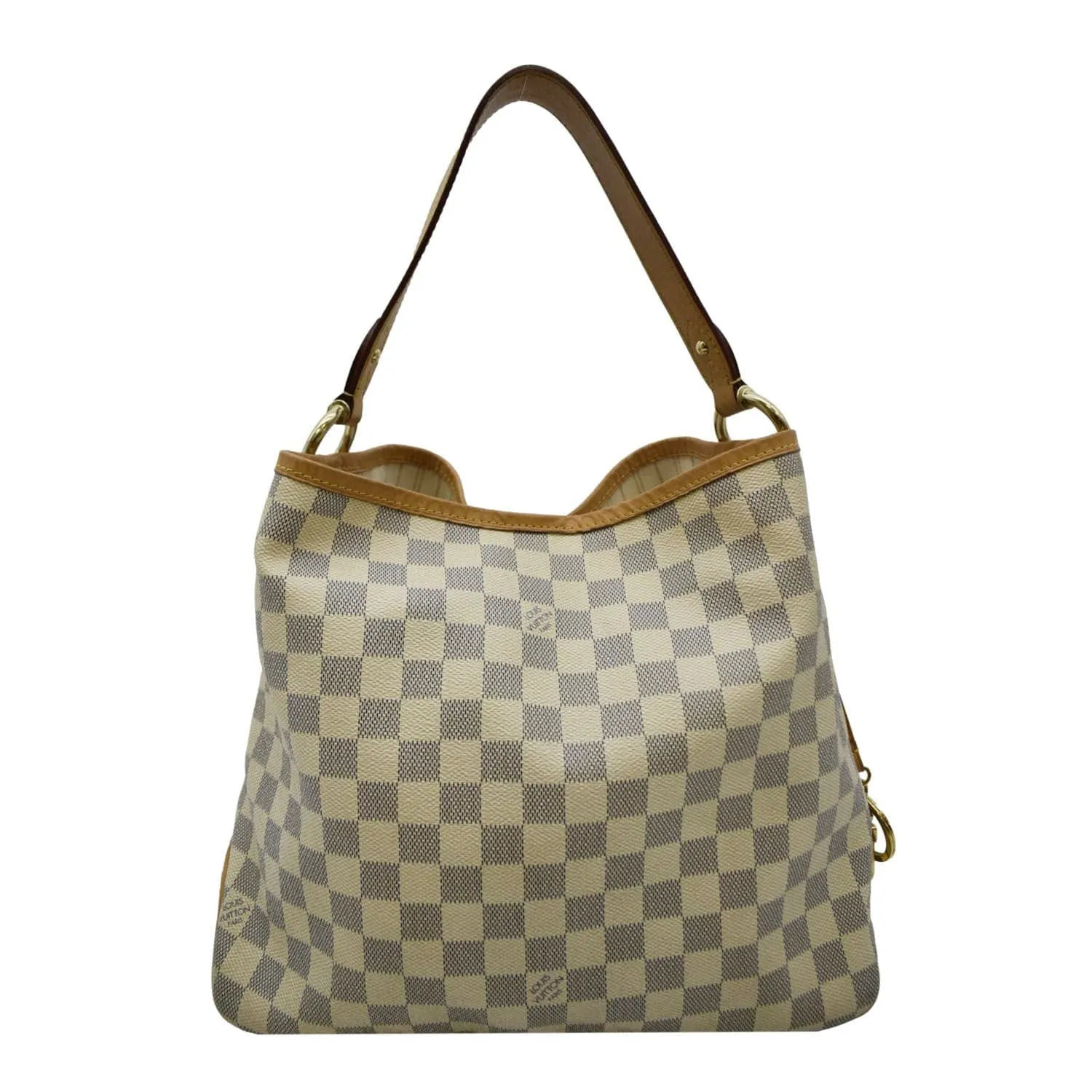 LOUIS VUITTON Delightful PM Damier Azur Hobo Bag White