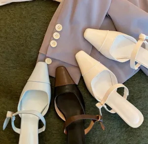 Low heel strap casual sandals and slippers