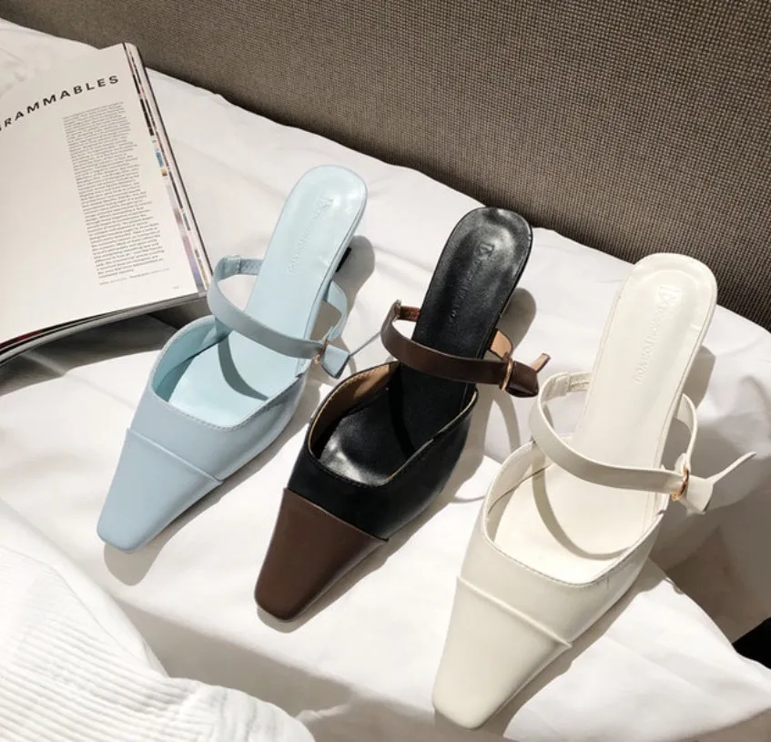 Low heel strap casual sandals and slippers