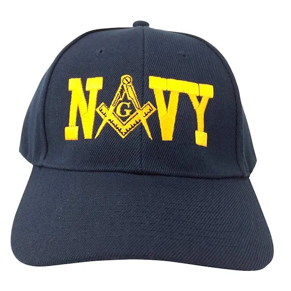 Mason Hat Dark Blue Masonic Compass and Square Baseball Cap Freemason Naval Seamen Mens Embroidered Headwear