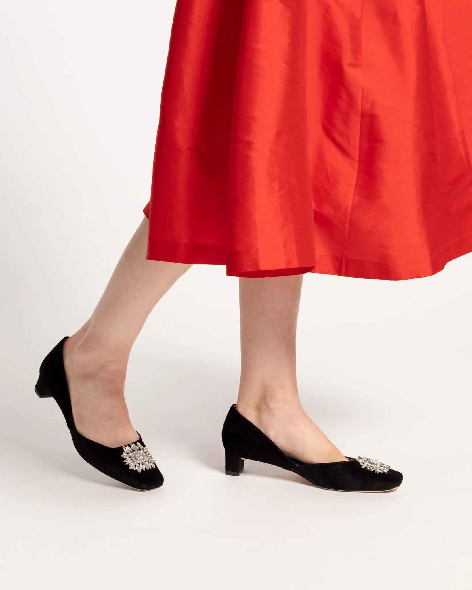 McCall Mini Block Heel - Velvet Black