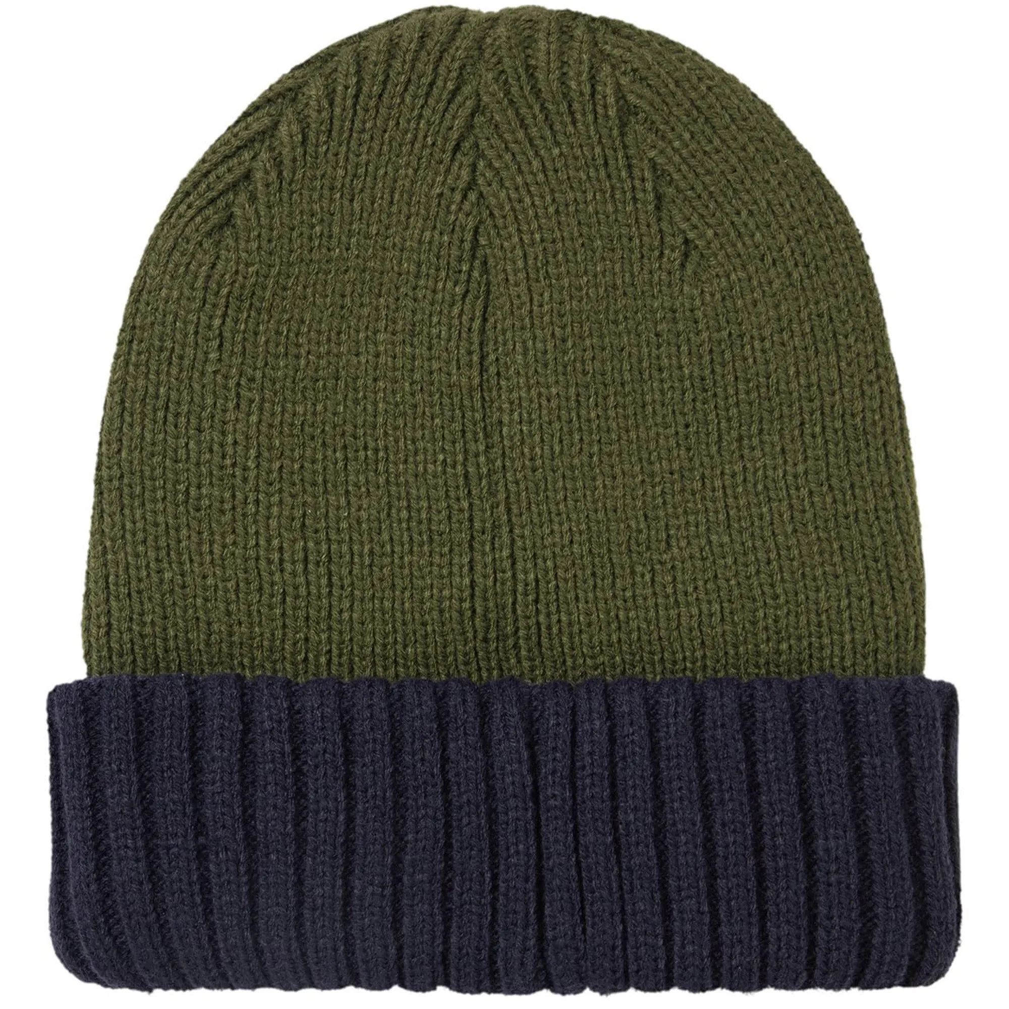 Mens Waterproof Cold Weather Roll Cuff Beanie Hat
