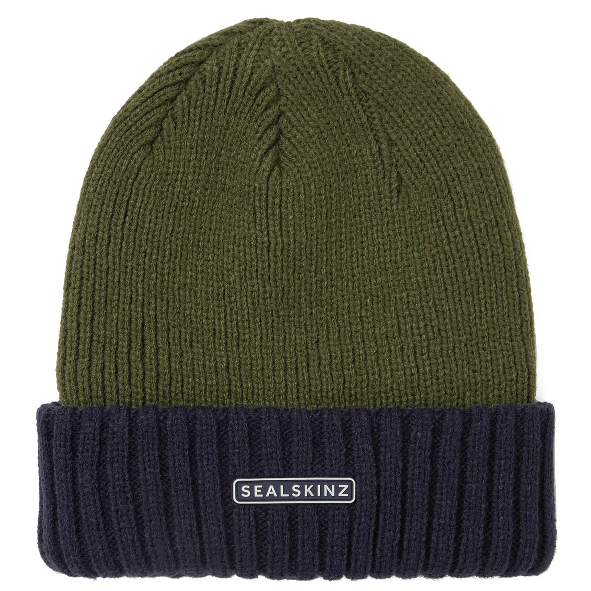 Mens Waterproof Cold Weather Roll Cuff Beanie Hat