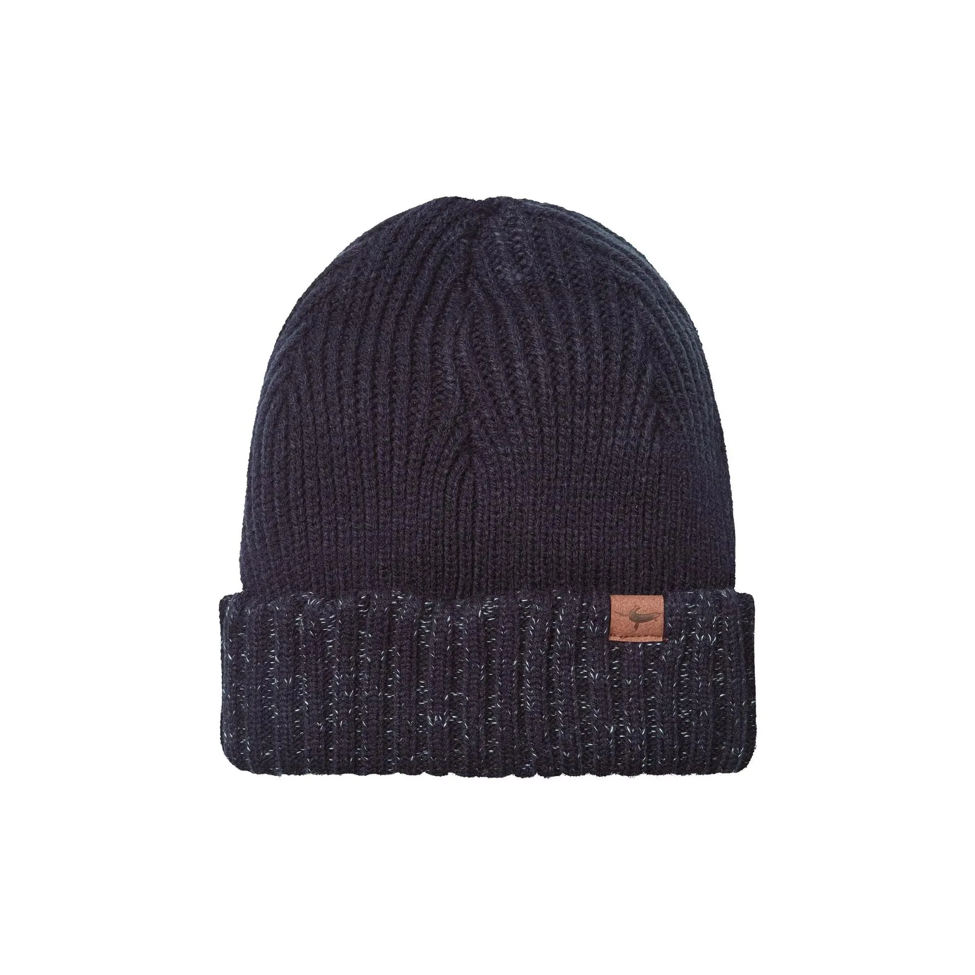 Mens Waterproof Cold Weather Roll Cuff Beanie Hat