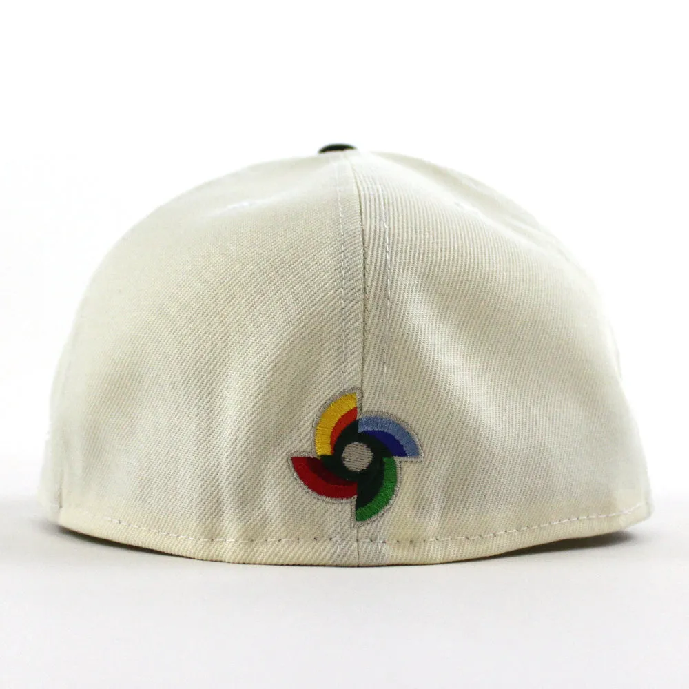 Mexico 2023 World Baseball Classic (WBC) New Era 59Fifty Fitted Hat (Chrome White Dark Green Gray Under Brim)