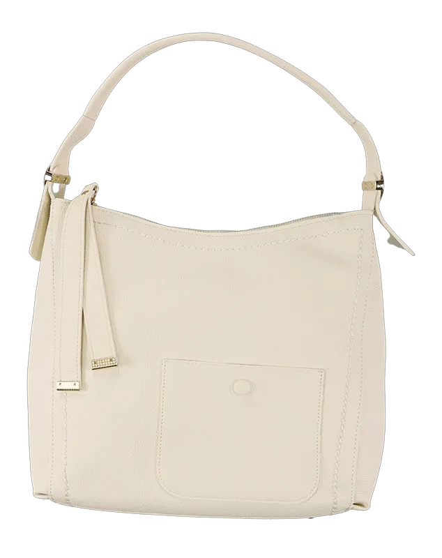 Modern Hobo Bag - Beige